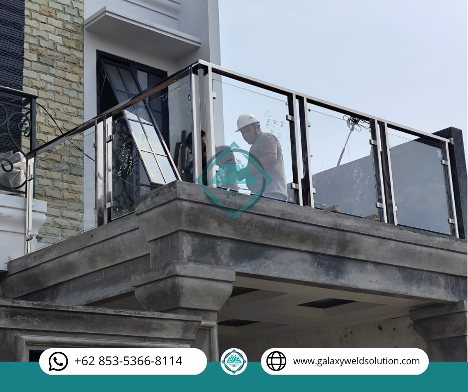 Railing Balkon Kaca Tempered Cianjur