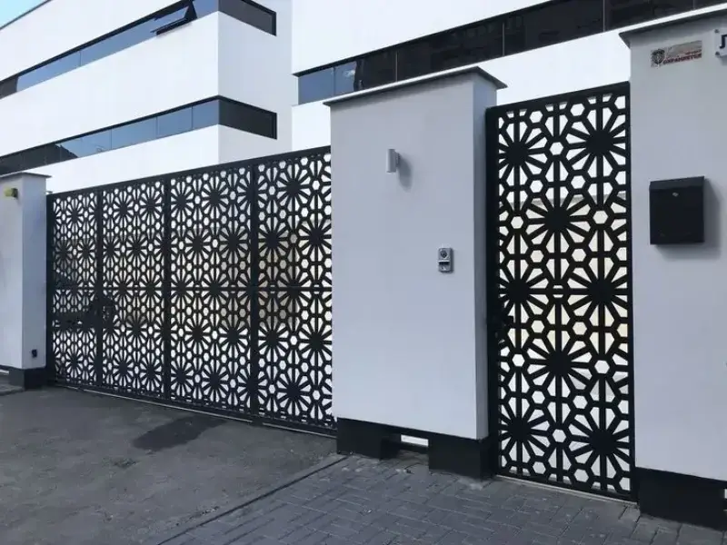 Pagar besi dengan teknologi laser cutting modern