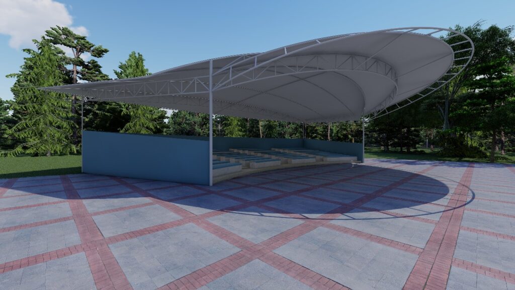 Pemasangan Kanopi Membran di Bogor dengan Struktur Kokoh